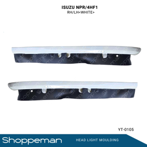ISUZU NPR 4HF1 ELF GIGA HEAD LAMP MOULDING LOWER TRIM GRILL EXTENSION WHITE RH LH YT-0105