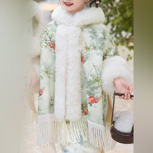 High-End New Chinese Style Childrens Long Sleeve Dress Parent-Child Matching Winter Qipao Girls Dress Warm Thickened Polyester Fiber