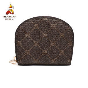 Elegant Womens Mini Card Holder Fashionable High-End Zipper Wallet Multi-Card Slot Coin Purse Stylish Retro Fabric Lining