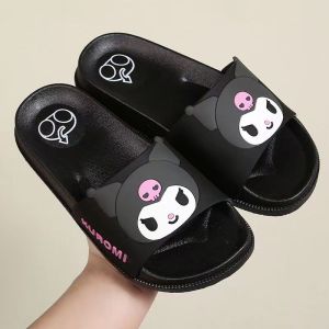 Sanrio Kurokos Childrens Slip-resistant Flat Bottom Slippers Bathroom Slippers Cute Style for Girls Age 3-12 Seasonless