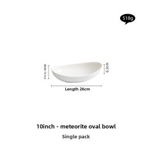 YOGEHOME | Ceramic Oval Irregular Fruit Salad Bowl