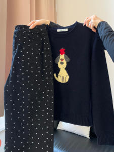 Unique Knitted Sweater And Jeans Two-Piece Set for Women Korean Style Autumn Winter Fashion Anti-Aging Youthful Look