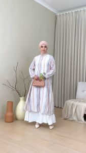 SHABIYAN-563 Gamis Wanita Muslim Inner Outer Set Dress