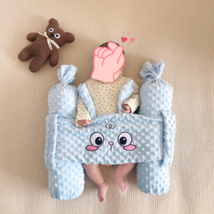 Baby Pillow Double Bolster Comfort Side Sleeping Pillow Newborn Anti-startle Artifact Backrest Pillow 0-36 Months