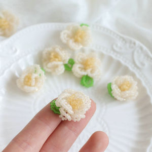 เครื่องประดับ DIY ทำมือ ชุดเครื่องประดับหู ชุดเครื่องประดับผม ชุดเครื่องประดับเสื้อผ้า ชุดเครื่องประดับดอกกุหลาบสีเข้ม ชุดเครื่องประดับแฟชั่น