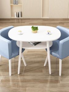 Balcony Occasional Table and Chair Apartment Small Apartment Rest Area Modern Simple Coffee Table Shop Negotiation Reception Table