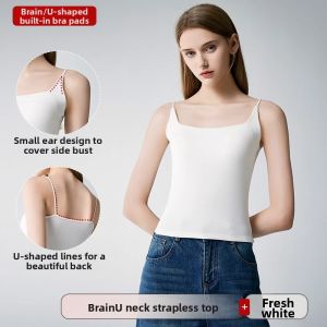 MOYISHA | Sleeveless Vest Shaping No Marks Bra Pad Cotton Undergarment