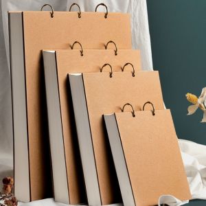 Portable A6 Blank Loose Leaf Notebook Mini A5 with Ring Binder Detachable Handy Small Sticky Notes Book for Business And Study