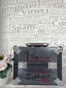 beautycase small MDF kerang black/ beautycase/ tas koper/ makeup box