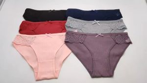 CELANA DALAM WANITA - CD PREMIUM BAHAN RIBBED 95% KATUN PINGGANG RENDA 89678