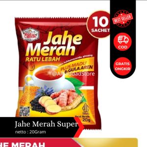 Jahe Merah 6in1 Super Ratu Lebah ■ Jahe Merah Cap Ratu Lebah 10 Sachet Murah