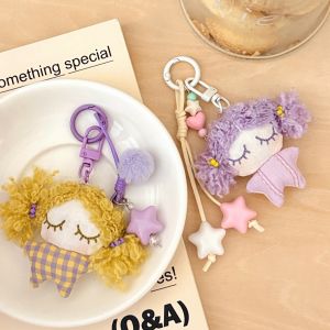 1/2 Pcs Cute Little Girl Doll Pendant Backpack Keychain Creative Pendant Decoration Best Friend Small Pendant