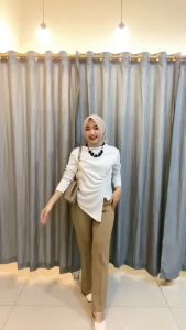 Celana Cutbray Scuba Wanita - Flare Pants Highwaist - Kulot Scuba Premium