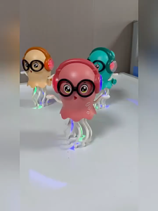 Mainan Sotong Dancing Octopus Jellyfish Electric Toy Music Light Baby Cute Interactive Educational