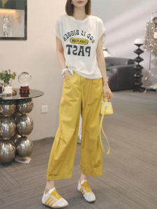 Shalldoer | Fashionable Sportswear Set Womens Summer Korean Style Letter Print Short Sleeve T-Shirt Straight Casual Pants Two-Piece Suit