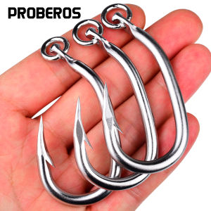 PROBEROS 5PCS  Stainless Steel Fishing Hook 99-209LB Max Tension Suitable for Tuna Marlin Sailfish Swordfish