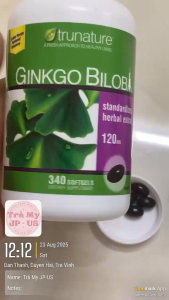 (Order nội địa Mỹ) Viên Uống Ginkgo Biloba Trunature 120mg – 340 viên