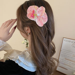 【♡Lovely girls house♡】Phalaenopsis Atmosphere French Spring Retro Style Hair Clip Simulation Flower Hairpin Temperament Bangs Edge Clips