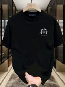 2024 New Trend Letter Printed Round Neck Short Sleeve T-shirt 100% Cotton Breathable Casual Fashion Couple Short Sleeve Top