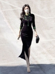 CHANGTONG | Retro Elegant High Fashion Cheongsam Dress Modified Qipao Long