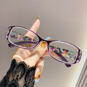 [+100~+400] Ladies with Presbyopia Reading Glasses Gorgeous Womens Anti Blue Light Retro High-definition Glasses