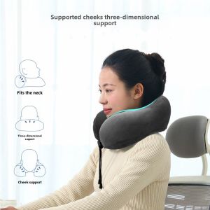 Memory Foam U-Shaped Pillow Pregnant Women Traveling Pillow U-Shaped Pillow Cervical Spine Airplane Neck Pillow Office Nap Neck Protection Neck Pillow