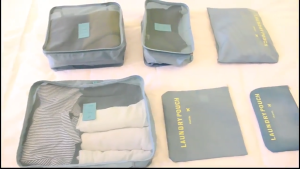 M-MALL 6 in 1 Travel Packing Clothes Storage Bag Organizer Portable Luggage Bag Pouch Multi Size Laundry Essential Cloth Bag