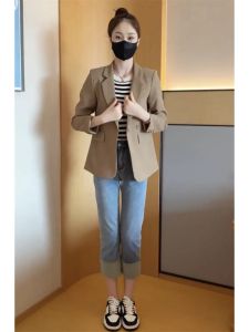 Shalldoer | Vintage Elegant Style Spring Autumn Womens Small Suit