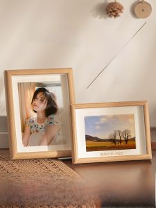 6-Inch Graduation Photo Print Customizable DIY Picture Frame Stand High-Quality Texture Empty Frame for Home Decoration