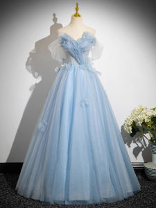 High-End Evening Dress Skirt Female Banquet Temperament Blue Fancy Host Art Exam Adult Vocal Music Annual Party Dress