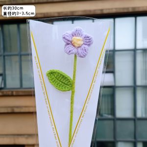 ดอกไม้ฟองน้ำถักมือทำจากเส้นผม DIY สไตล์ชาติพันธุ์สำหรับของขวัญวันแม่และงานปาร์ตี้ ดอกไม้สดสดๆ ดอกไม้กระดาษแข็ง