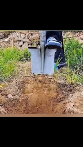 Xẻng thuổng thép mũi nhọn dày xẻng đào đất trồng rau trồng cây dụng cụ nông nghiệp làm vườn chịu lực cao