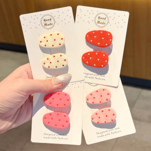 NING ZHOU | Colorful Dotted Water Drop Clips for Girls