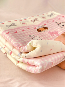 Kiss Dear | Cartoon Pattern 1.5m Childrens Single Bed Cotton Sheet