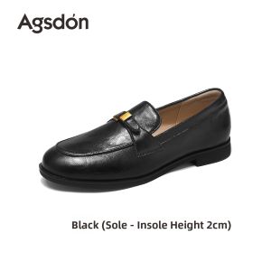 Agsdon | Timeless Brogue Loafer Style Womens Leather Shoes