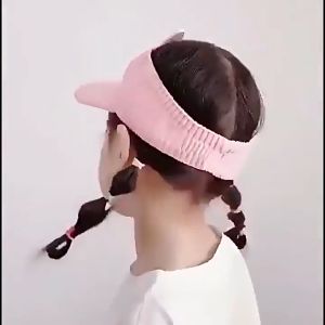 OFM-P579 Topi Anak Rajut Visor Pantai Motif Kelinci Baseball Anti Uv / Topi Fashion Anak Rabbit Topi