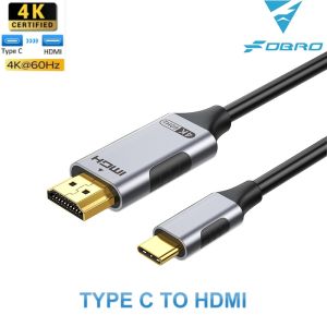 4K USB C to HDMI Cable 4K 120Hz 8K 60Hz Nylon Braided USB Type-C to HDMI Cable Thunderbolt 3/4/5 Compatible for MacBook Phone