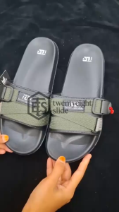 Twenty Eight - YACARE Sandal Slide Pria PHYLON Sandal Slop Combine Upper Webing Green Army Premium