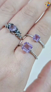 Graduation Grade Amethyst S925 Silver Rings (4 Types to Choose)
