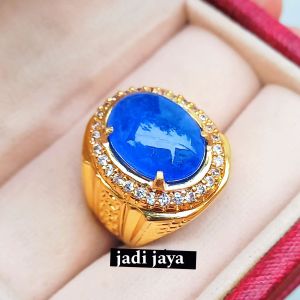 CINCIN BATU KING BLUE SAFIR MEWAH ELEGAN