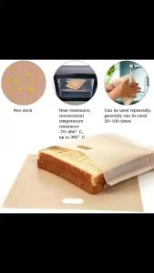 10PCS Non-stick Baked Toast Bread Bags Toaster Bags for Can Be Reused Grilled Cheese Sandwiches Made