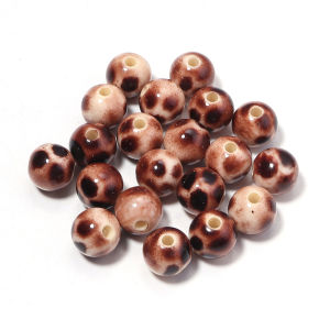 10-20pcs 12/16mm Leopard Print Acrylic Beads Vintage Round Loose Beads For Jewelry Making DIY Bracelets Keychain Accessories