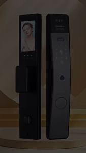 Biometric Smart Door Lock Digital Door Lock with 3D Face Recognition Palm Vein Fingerprint Password IC Card NFC Key and Remote Unlock via App - High-Capacity Battery