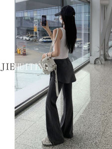 Quần Ống Loe Dài Thường Ngày Mùa Hè Cho Nữ Cỡ Lớn 175 180 Cạp Cao Quần Dài Ống Rộng Thoải Mái