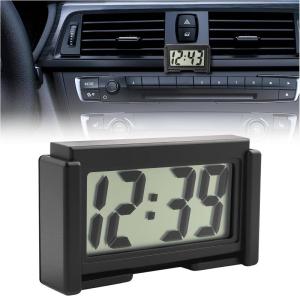 OUHOE | Mini Car Digital Dashboard Clock 12V Portable Large LCD Time Screen for Easy Viewing Inside Any Vehicle
