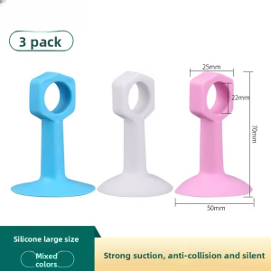 MONLEYTA | Silicone Door Stopper No Drilling New Model Bedroom Bathroom Quiet Anti-Collision Pad Handle Absorbing Door Back Door Barrier