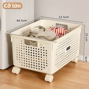 SUOBAI | Giỏ Đựng Quần Áo Bẩn Có Bánh Xe