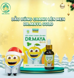 Dầu húng chanh lên men Dr. Maya Gold 30ml - Hỗ Trợ Giảm Ho Sốt Cảm Cúm tăng đề kháng cho bé