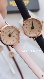 Mooney Jam Tangan Wanita GOGOEY G02 Tali Kulit Jam Analog Quartz Fashion