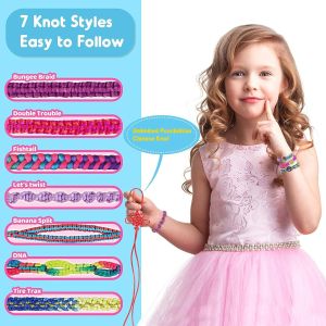 Can Make 12 Pcs Bracelets Friendship Bracelet Making Kit for Girls - Cool Arts and Crafts ToysGift For Kids Friends Birthday Festival Party Door Gift for 6 to 12 Years Old